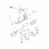Схема вузла: Задній важіль (маятник) для Kawasaki ZR1200 ZRX1200 DAEG