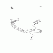 Схема вузла: Вихлопна система для Kawasaki ZR250 Balius-II