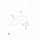 Схема вузла: Переднє крило для Kawasaki KLV1000