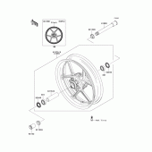 Схема узла: Front wheel для Kawasaki ZX600 Ninja ZX-6R