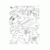 Схема узла: Радиатор для Kawasaki ZX1100 Ninja ZX-11