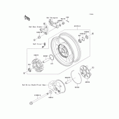 Схема вузла: Заднє колесо & Привідний ланцюг для Kawasaki VN1600 Vulcan 1600 Mean Streak
