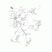 Схема вузла: Передній гальмівний циліндр для Kawasaki VN900 Vulcan 900 Custom