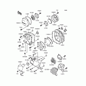 Схема узла: Крышка двигателя для Kawasaki ZR1100 Zephyr 1100RS