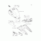 Схема вузла: Інформаційні наклейки для Kawasaki KLE650 Versys 650 ABS