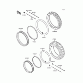 Схема вузла: Колеса (Шини) для Kawasaki BN125 Eliminator