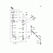 Схема вузла: Задній гальмівний циліндр для Kawasaki ZR400 Zephyr