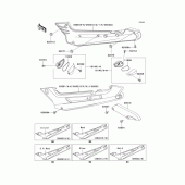 Схема вузла: Side covers/chain cover(1/2) для Kawasaki EX250 ZZR250