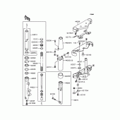 Схема вузла: Вилка передньої осі для Kawasaki VN400 Vulcan Classic