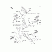 Схема узла: Подножки для Kawasaki ZX636 Ninja ZX-6R