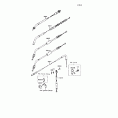 Схема вузла: Троси для Kawasaki KL650 KLR650