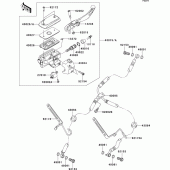 Схема вузла: Передній гальмівний циліндр для Kawasaki VN1700 Vulcan 1700 Voyager