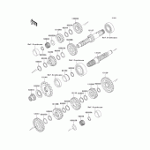 Схема узла: Трансмиссия для Kawasaki BJ250 250TR