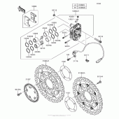 Схема узла: Передний тормоз для Kawasaki ZX636 Ninja ZX-6R ABS KRT Edition
