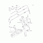Схема вузла: Троси для Kawasaki KL250 KL250 Super Sherpa