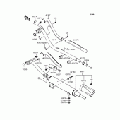 Схема вузла: Вихлопна система для Kawasaki VN400 Vulcan Drifter