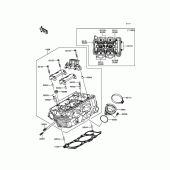 Схема узла: Головка цилиндра для Kawasaki EX650 ER-6F