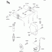 Схема вузла: Система запалювання для Kawasaki ZX600 ZZ-R600