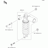 Схема вузла: Задній амортизатор(и)(b9f) для Kawasaki ZR1000 Z1000