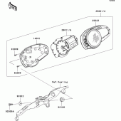 Схема узла: Meter(s) для Kawasaki ZX600 Ninja ZX-6R