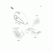 Схема узла: Decals(blue/silver)(en500-a7) для Kawasaki EN500 Vulcan 500