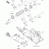 Схема узла: Gear change drum/shift fork(s) для Kawasaki ZX1000 Ninja ZX-10R