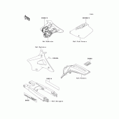 Схема узла: Информационные наклейки для Kawasaki KX125