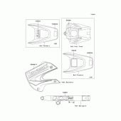 Схема вузла: Інформаційні наклейки (kx65-a4) для Kawasaki KX65