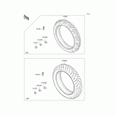 Схема вузла: Колеса (Шини) для Kawasaki EX400 Ninja 400R ABS