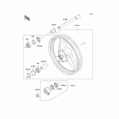 Схема вузла: Ступиця переднього колеса для Kawasaki ER500 ER-5