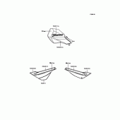 Схема вузла: Наклейки (blue/white; KL250-H1) для Kawasaki KL250 KL250 Super Sherpa