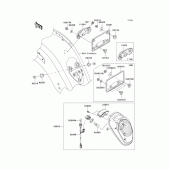 Схема вузла: Taillight(s) для Kawasaki VN2000 Vulcan 2000