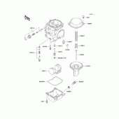 Схема узла: Комплектующие карбюратора для Kawasaki EX250 ZZR250
