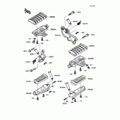 Схема вузла: Підніжки для Kawasaki VN750 Vulcan 750