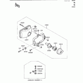 Схема узла: Фара для Kawasaki KL650 KLR650