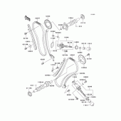 Схема узла: Распредвал & Цепь ГРМ & Натяжитель для Kawasaki VN1600 Vulcan 1600 Nomad