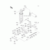 Схема узла: Задняя подвеска для Kawasaki ZX600 Ninja ZX-6R