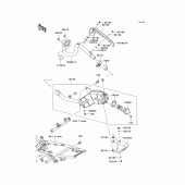 Схема вузла: Вихлопна система для Kawasaki KLX140 KLX140L