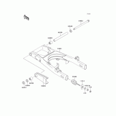 Схема вузла: Задній важіль (маятник) для Kawasaki EN500 Vulcan 500 LTD