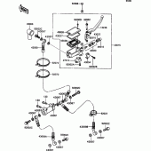 Схема вузла: Передній гальмівний циліндр Kawasaki ZX1100 ZZ-R1100