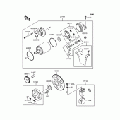 Схема узла: Стартер электрический & Привод стартера для Kawasaki ZR400 ZRX