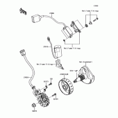Схема вузла: Генератор та РР для Kawasaki KX450 KX450F