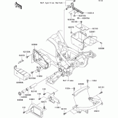 Схема вузла: Батарейний відсік для Kawasaki VN1500 VN1500 Drifter