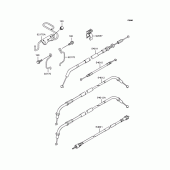 Схема вузла: Троси для Kawasaki BJ250 Estrella RS