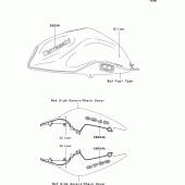 Схема вузла: Decals(silver)(l7f) для Kawasaki ZR750 Z750