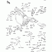 Схема вузла: Батарейний відсік(1/2) для Kawasaki ZR1100 Zephyr 1100RS