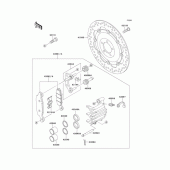 Схема узла: Передний тормоз (EJ650-A3‾A5) для Kawasaki EJ650 W650