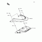Схема вузла: Бічна кришка для Kawasaki ZX1000 Ninja 1000 ABS