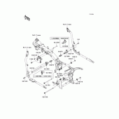 Схема вузла: Кріплення двигуна(a2) для Kawasaki VN2000 Vulcan 2000