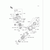 Схема узла: Цилиндр & Поршень для Kawasaki VN750 Vulcan 750